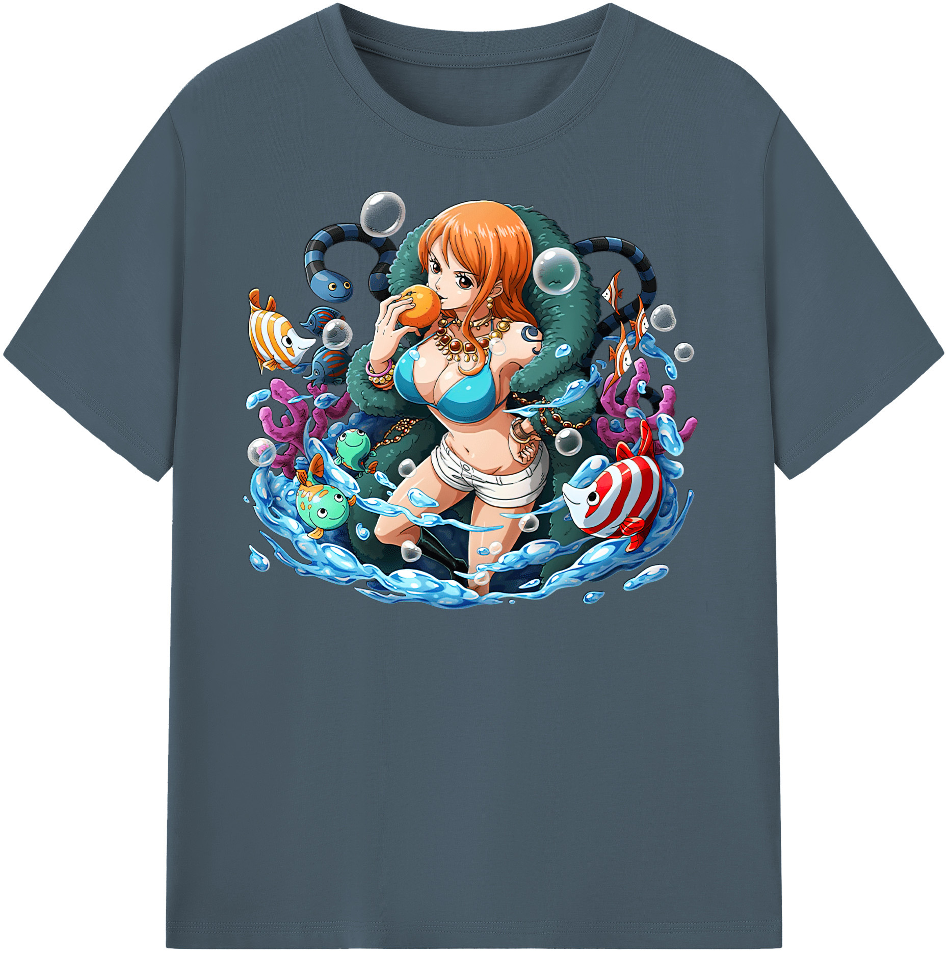 ワンピース ナミ ONE PIECE Nami 綿100％半袖Tシャツ（フロントプリント）